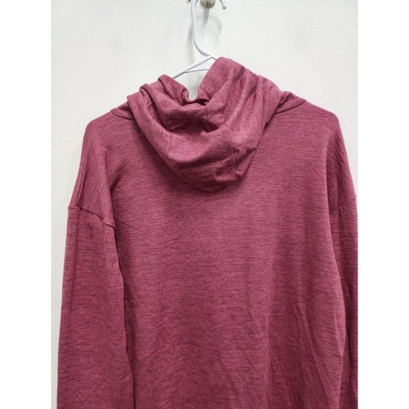 Crane Womens Activewear Hoodie Size Medium Pink Cowl Neck Long Sleeve Pullover - Picture 7 of 8